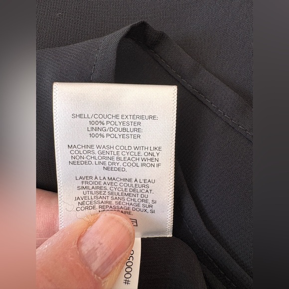 Express Black semi sheer top new worn large black flutter sleeve - Picture 7 of 7